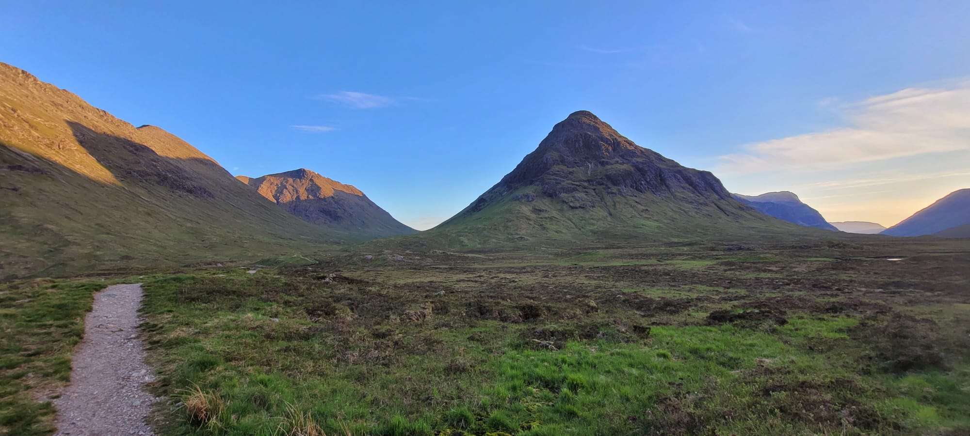 Scottish road through mountains